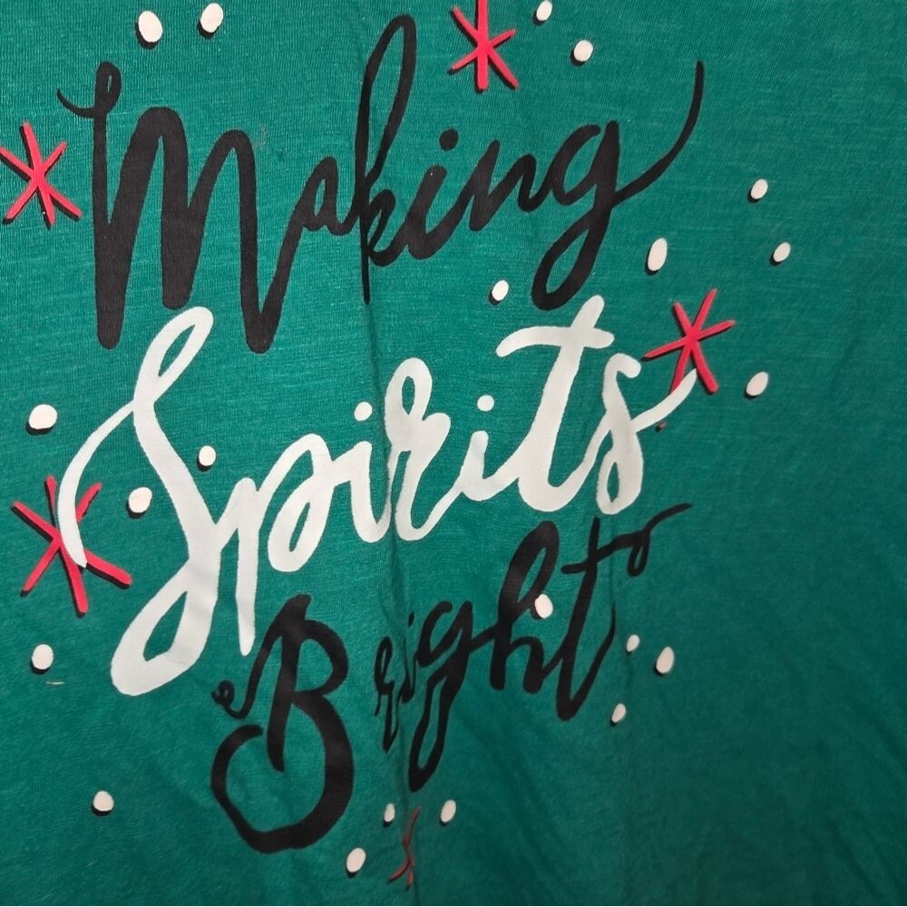 Christmas Long Sleeve T-Shirt Making Spirits Bright - Picture 4 of 5